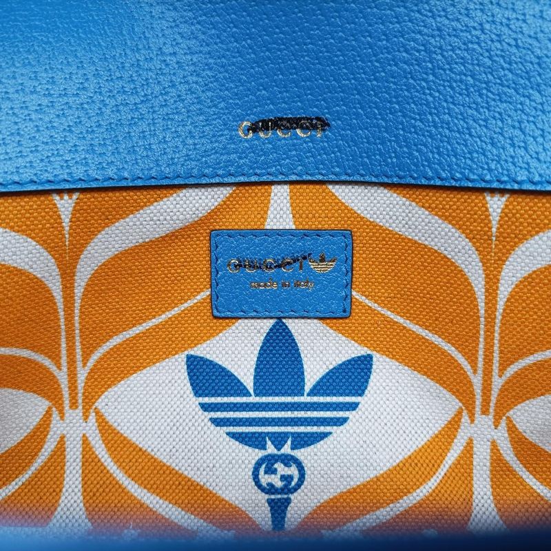 Gucci Adidas Collaboration Horsebit Blue And White Leather 722009 F039665729