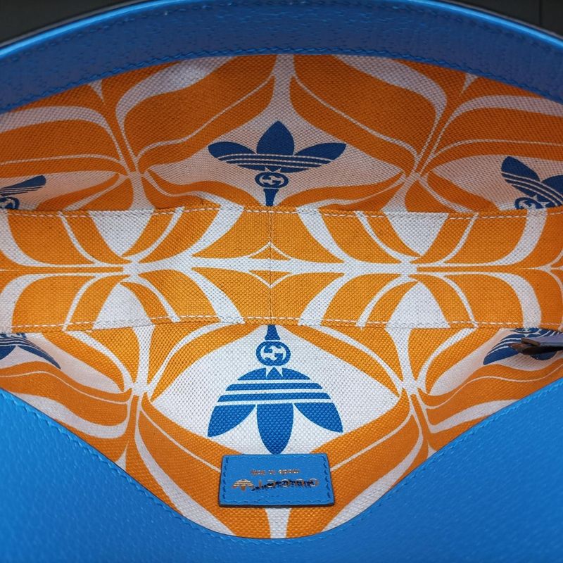 Gucci Adidas Collaboration Horsebit Blue And White Leather 722009 F039665729