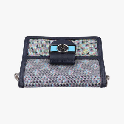 Louis Vuitton Dauphine MINI Navy And Multicolor Leather M55454 Fo2109 IC Chip