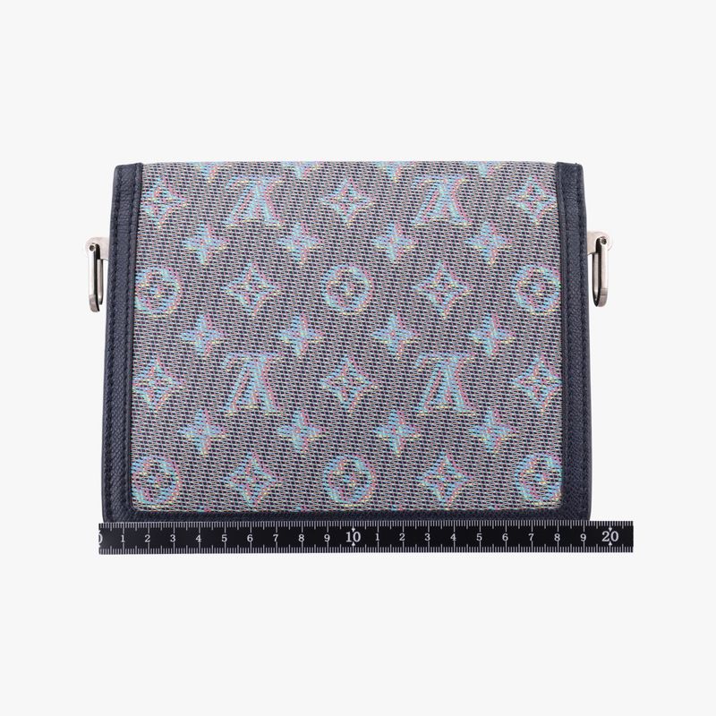 Louis Vuitton Dauphine MINI Navy And Multicolor Leather M55454 Fo2109 IC Chip