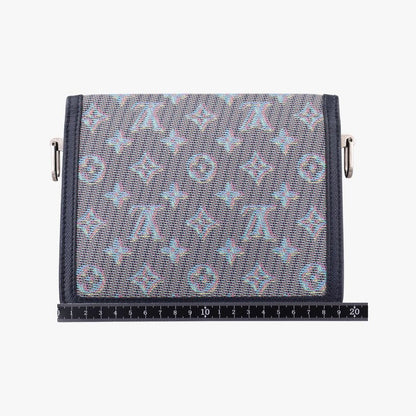 Louis Vuitton Dauphine MINI Navy And Multicolor Leather M55454 Fo2109 IC Chip