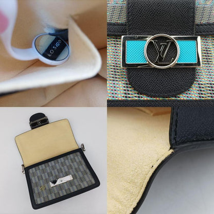 Louis Vuitton Dauphine MINI Navy And Multicolor Leather M55454 Fo2109 IC Chip