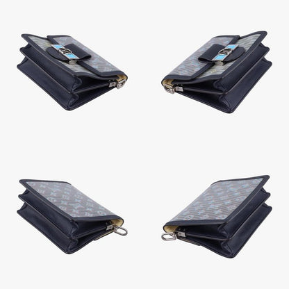 Louis Vuitton Dauphine MINI Navy And Multicolor Leather M55454 Fo2109 IC Chip