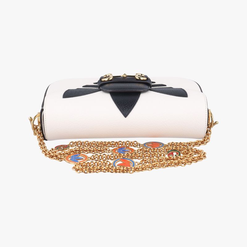 Gucci Adidas Collaboration Horsebit White And Black Leather 722009 F039657404