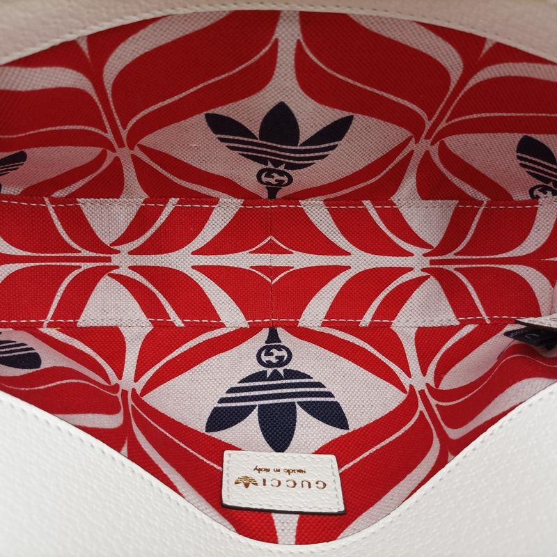 Gucci Adidas Collaboration Horsebit White And Black Leather 722009 F039657404