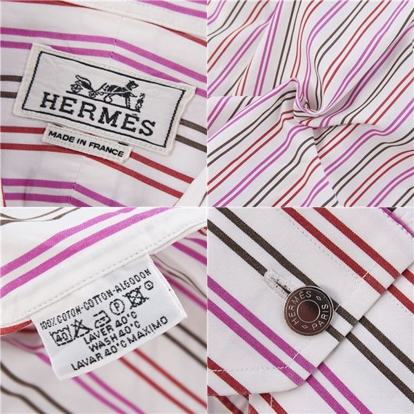 Hermes Shirt Long Sleeve Long Sleeve Stripe Serie Bo