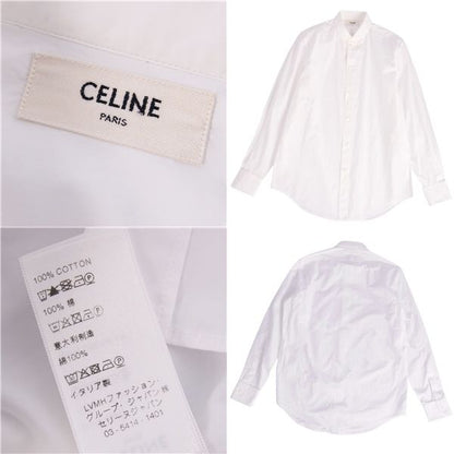 Celine Shirt Long Sleeves Long Sleeve Cotton Top