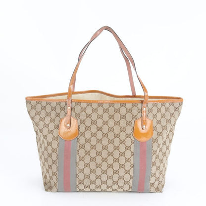 Gucci GG Canvas Sherry Line Jolie 211970 Leather Tote Bag Shoulder A4 Ladies