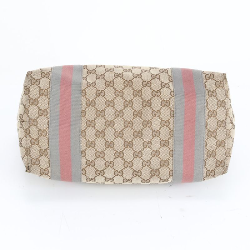 Gucci GG Canvas Sherry Line Jolie 211970 Leather Tote Bag Shoulder A4 Ladies