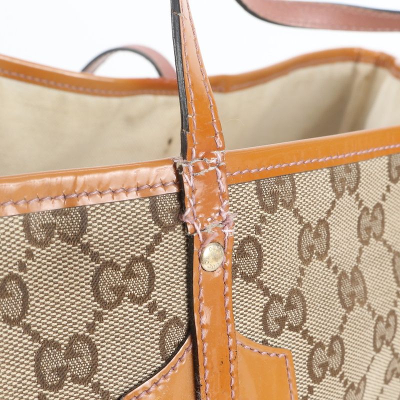 Gucci GG Canvas Sherry Line Jolie 211970 Leather Tote Bag Shoulder A4 Ladies