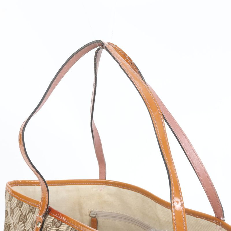 Gucci GG Canvas Sherry Line Jolie 211970 Leather Tote Bag Shoulder A4 Ladies