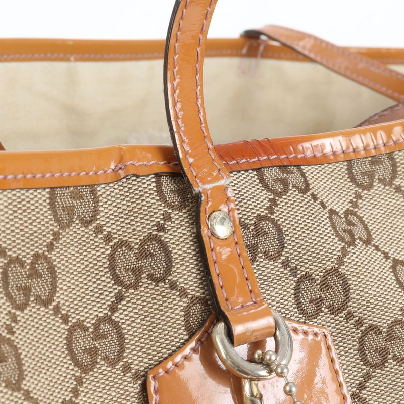 Gucci GG Canvas Sherry Line Jolie 211970 Leather Tote Bag Shoulder A4 Ladies