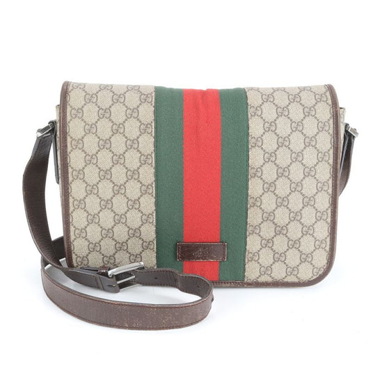 Gucci GG Supreme Sherry Line 180692 Leather Shoulder Bag Crossbody Messenger