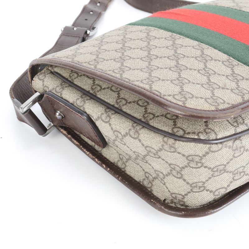 Gucci GG Supreme Sherry Line 180692 Leather Shoulder Bag Crossbody Messenger