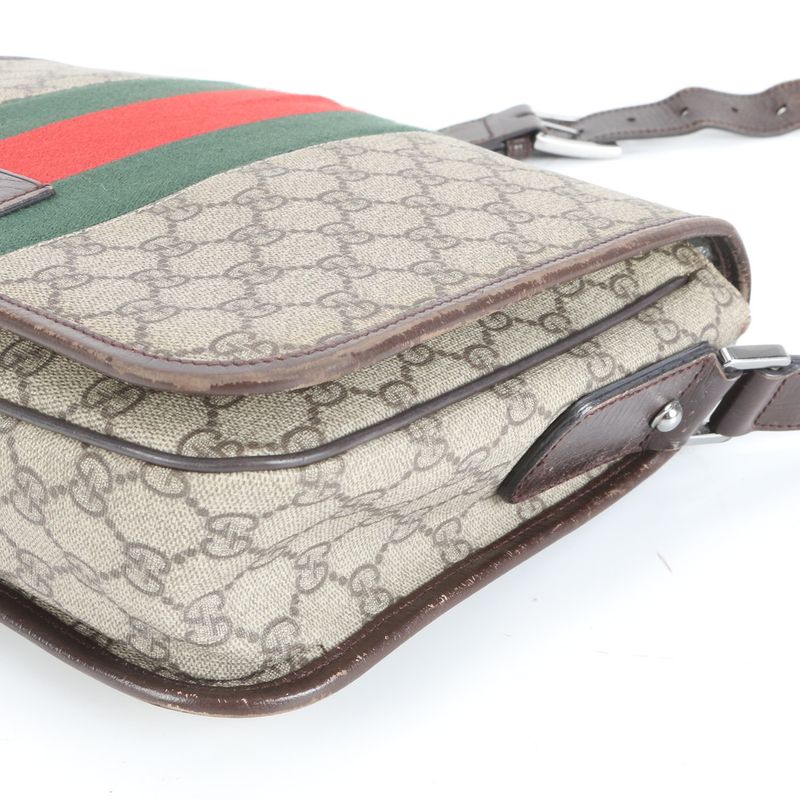 Gucci GG Supreme Sherry Line 180692 Leather Shoulder Bag Crossbody Messenger