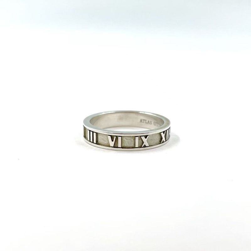 Tiffany & Co Atlas 925 Engraved Ag925 Silver Ring