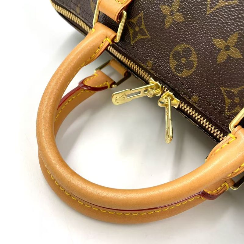 Louis Vuitton Speedy 30 Monogram Leather X PVC Brown Handbag Gold M41112