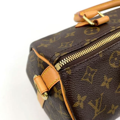 Louis Vuitton Speedy 30 Monogram Leather X PVC Brown Handbag Gold M41112