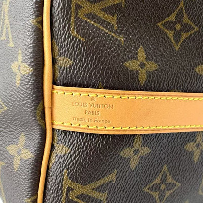 Louis Vuitton Speedy 30 Monogram Leather X PVC Brown Handbag Gold M41112