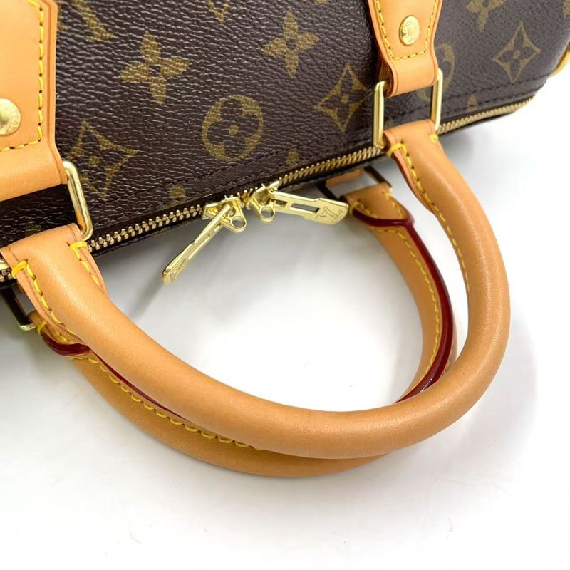 Louis Vuitton Speedy 30 Monogram Leather X PVC Brown Handbag Gold M41112