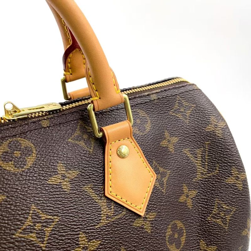 Louis Vuitton Speedy 30 Monogram Leather X PVC Brown Handbag Gold M41112