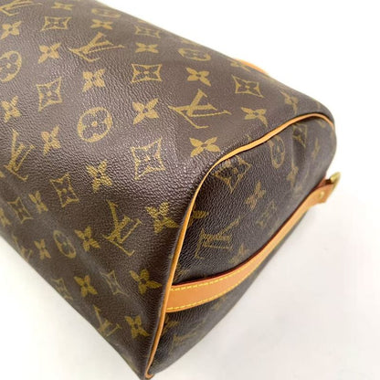 Louis Vuitton Speedy 30 Monogram Leather X PVC Brown Handbag Gold M41112