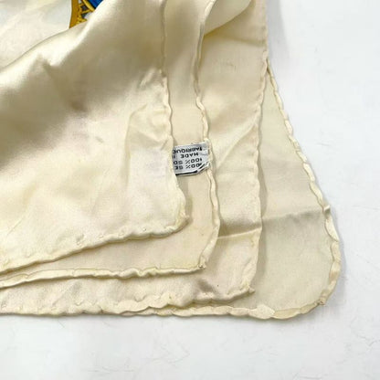 Chanel Coco Mark Silk Beige Scarf