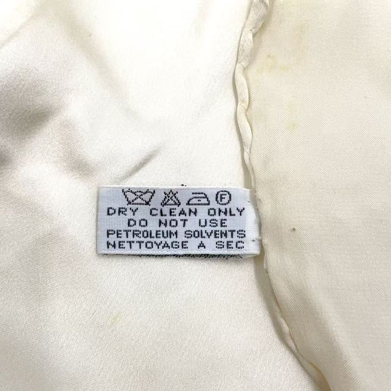 Chanel Coco Mark Silk Beige Scarf