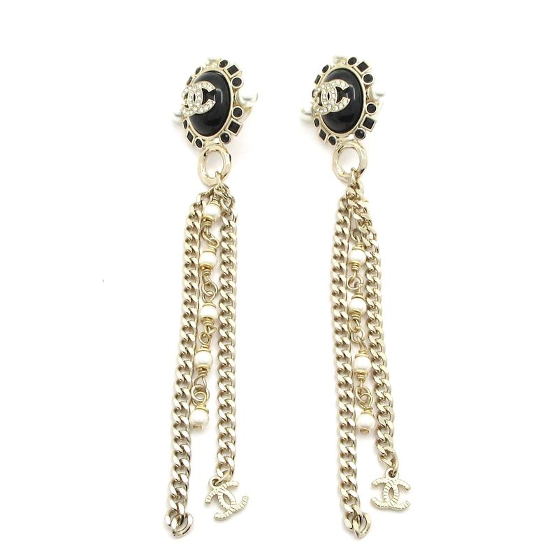 Chanel Earrings - Gold X Black X Multi