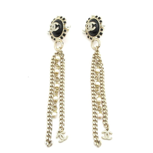 Chanel Earrings - Gold X Black X Multi