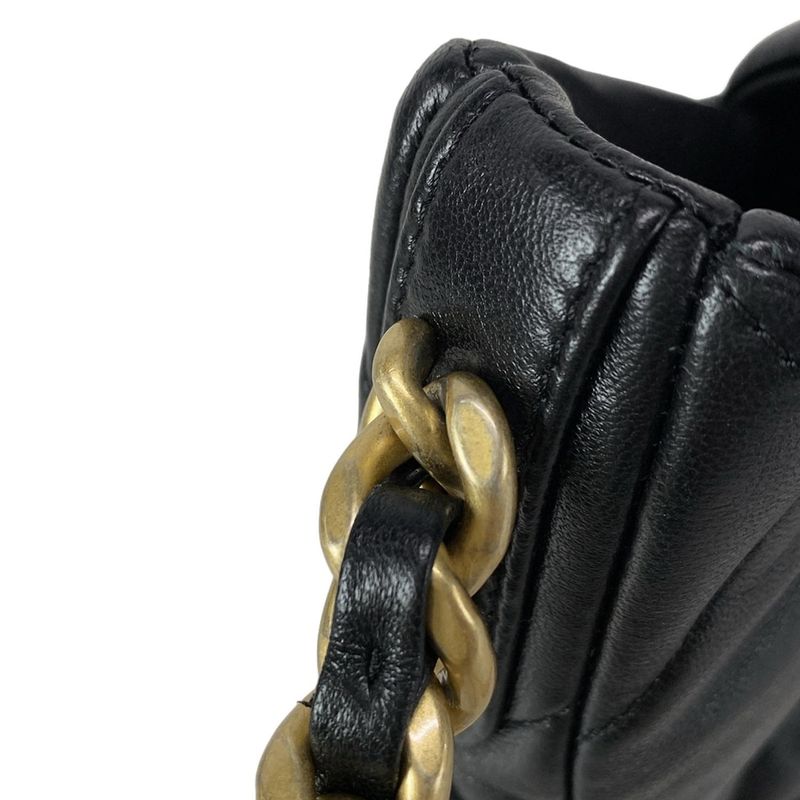 Chanel Shoulder Bag Chanel 19 Matelasse Hobo Bag As4638 Black Gold And Silver