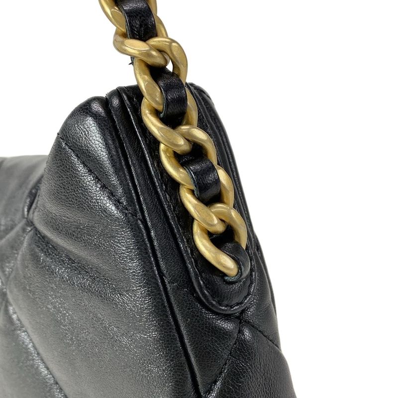 Chanel Shoulder Bag Chanel 19 Matelasse Hobo Bag As4638 Black Gold And Silver