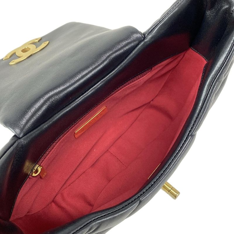 Chanel Shoulder Bag Chanel 19 Matelasse Hobo Bag As4638 Black Gold And Silver