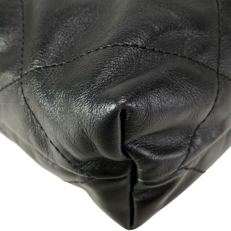 Chanel Shoulder Bag Chanel 22 Small Handbag As3260 Black Mattogo Old Hardware /