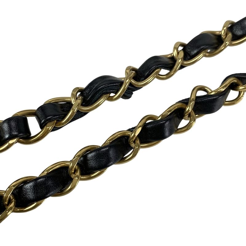 Chanel Shoulder Bag Chanel 22 Small Handbag As3260 Black Mattogo Old Hardware /