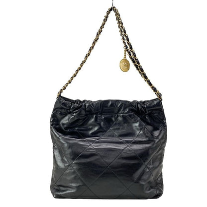 Chanel Shoulder Bag Chanel 22 Small Handbag As3260 Black Mattogo Old Hardware /