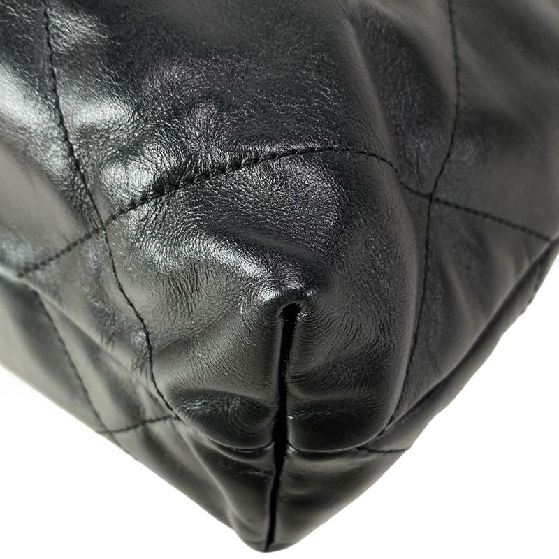 Chanel Shoulder Bag Chanel 22 Small Handbag As3260 Black Mattogo Old Hardware /