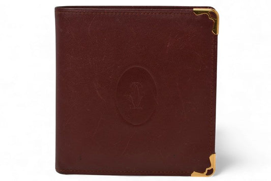 Cartier Fold Wallet Vintage Cartier Men's Must De Cartier Bordeaux 73184192