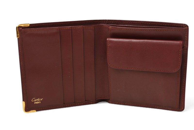 Cartier Fold Wallet Vintage Cartier Men's Must De Cartier Bordeaux 73184192