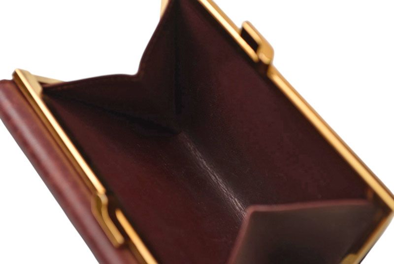 Cartier Folded Wallet Trifold Vintage Cartier Must De Cartier Bordeaux With