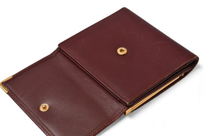 Cartier Folded Wallet Trifold Vintage Cartier Must De Cartier Bordeaux With