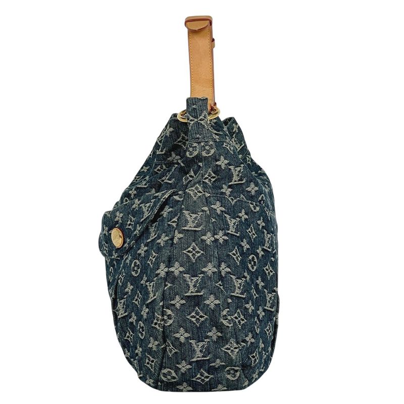Louis Vuitton Daily GM Shoulder Bag Monogram Denim Gri Blue M40493 Women