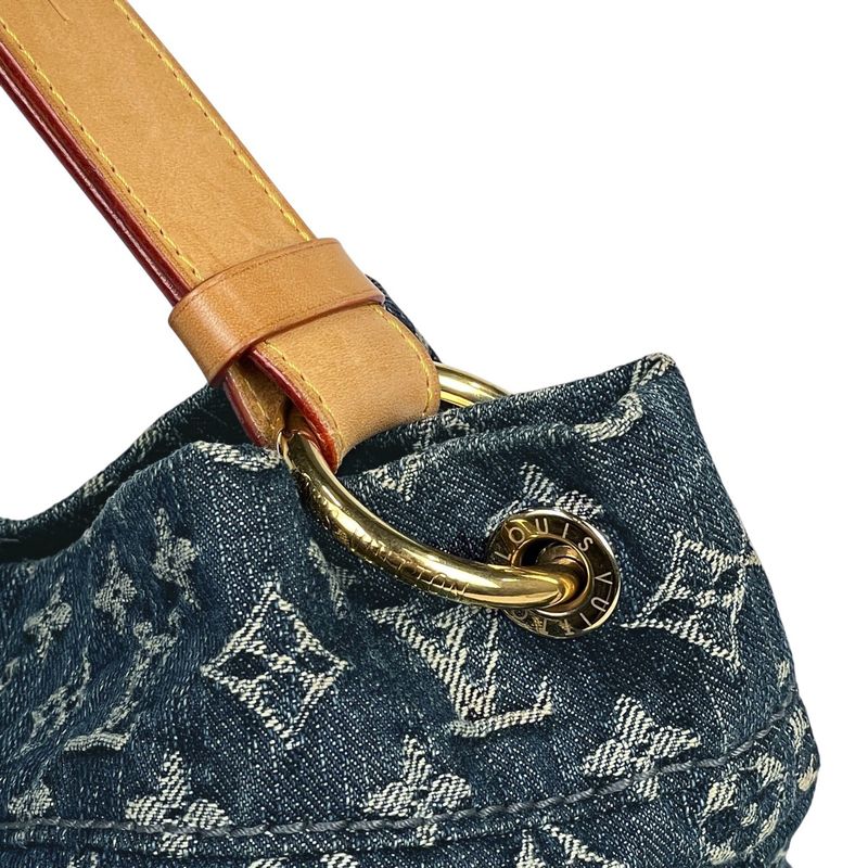 Louis Vuitton Daily GM Shoulder Bag Monogram Denim Gri Blue M40493 Women