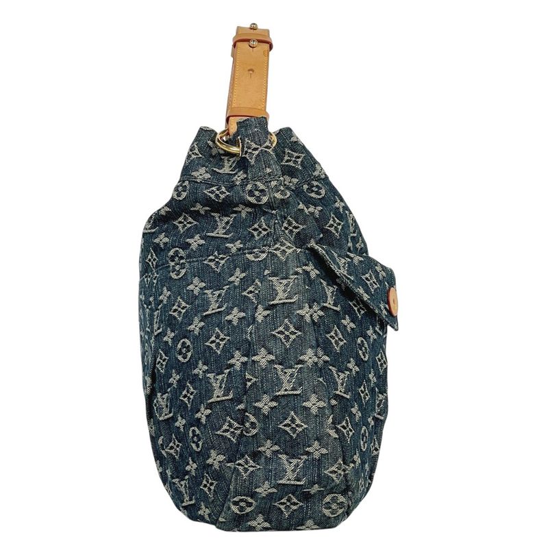 Louis Vuitton Daily GM Shoulder Bag Monogram Denim Gri Blue M40493 Women