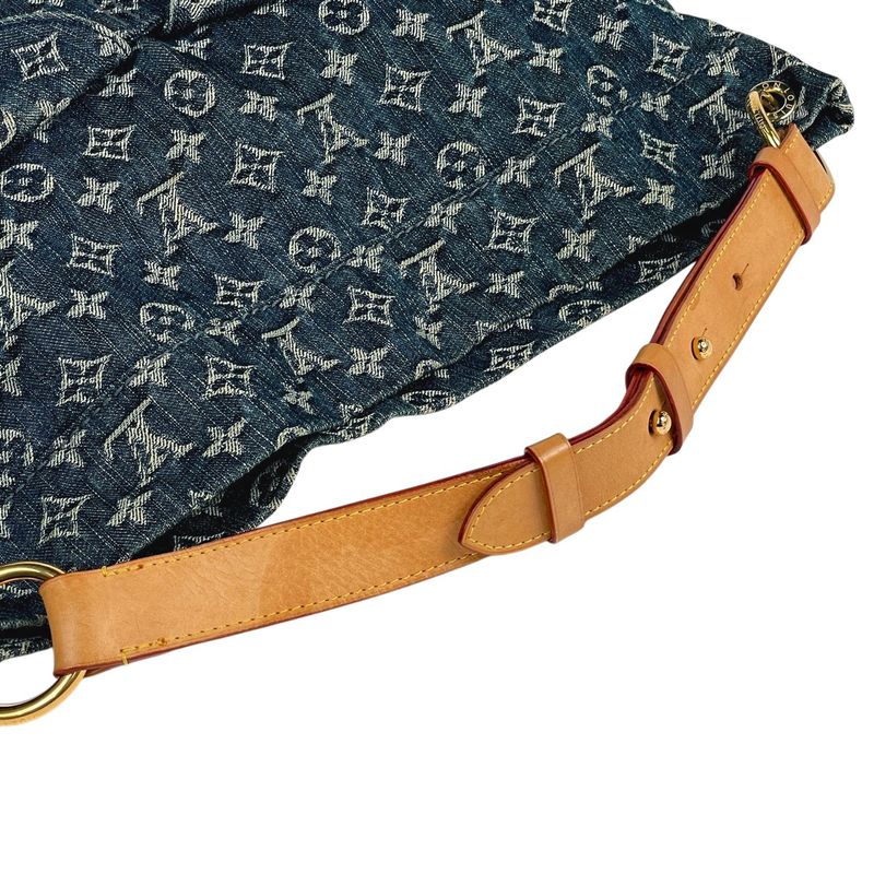 Louis Vuitton Daily GM Shoulder Bag Monogram Denim Gri Blue M40493 Women