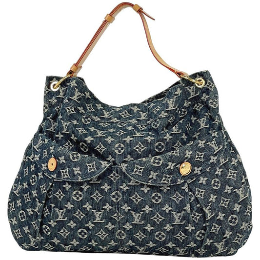 Louis Vuitton Daily GM Shoulder Bag Monogram Denim Gri Blue M40493 Women