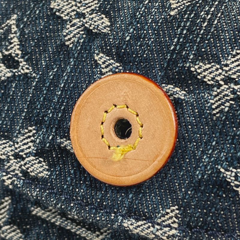 Louis Vuitton Daily GM Shoulder Bag Monogram Denim Gri Blue M40493 Women