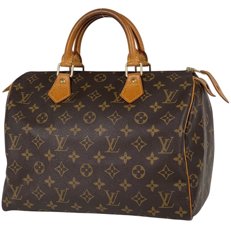 Louis Vuitton Speedy 30 Boston Bag Commuter Handbag Monogram Brown M41526 Women