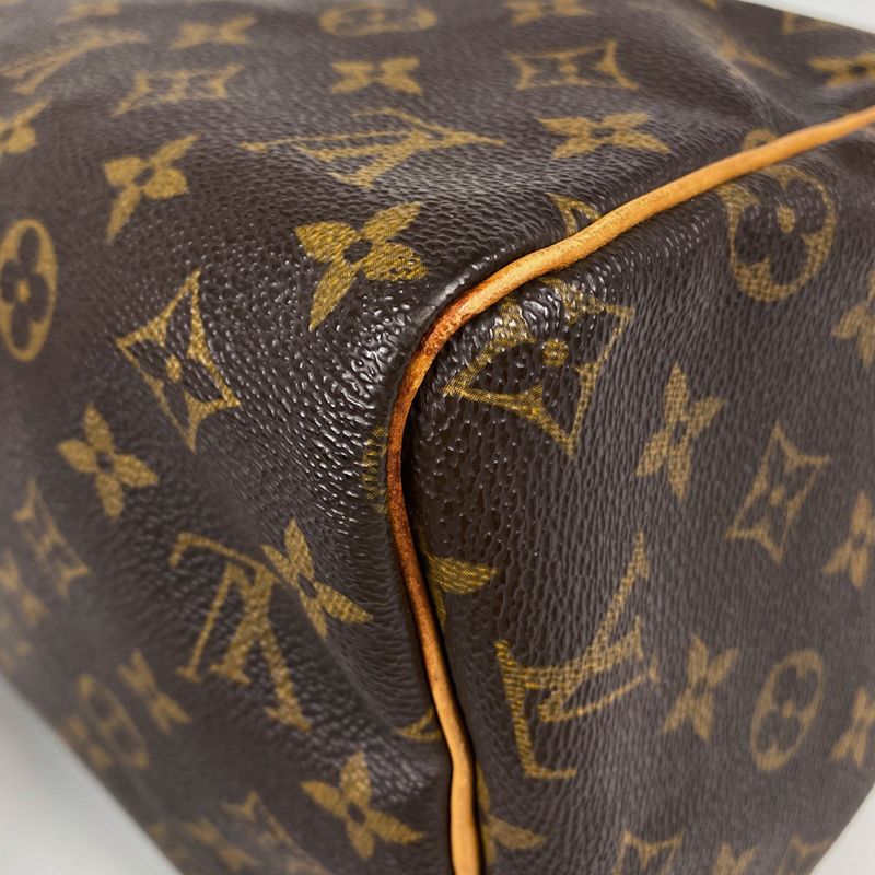 Louis Vuitton Speedy 30 Boston Bag Commuter Handbag Monogram Brown M41526 Women