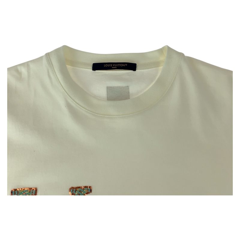 Louis Vuitton Embroidered Size S White Multicolor Cotton Rm242mm (953in) NPL